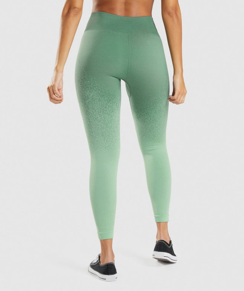 Women's Gymshark Adapt Ombre Seamless Leggings Green | CA 5187DA